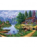 Puzzle 1500 piese - Lake Village (Art-Puzzle-5371)