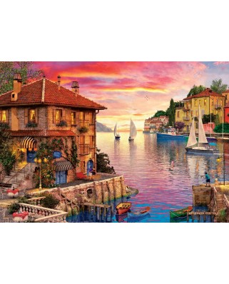 Puzzle 1500 piese - Mediterranean Port (Art-Puzzle-5374)