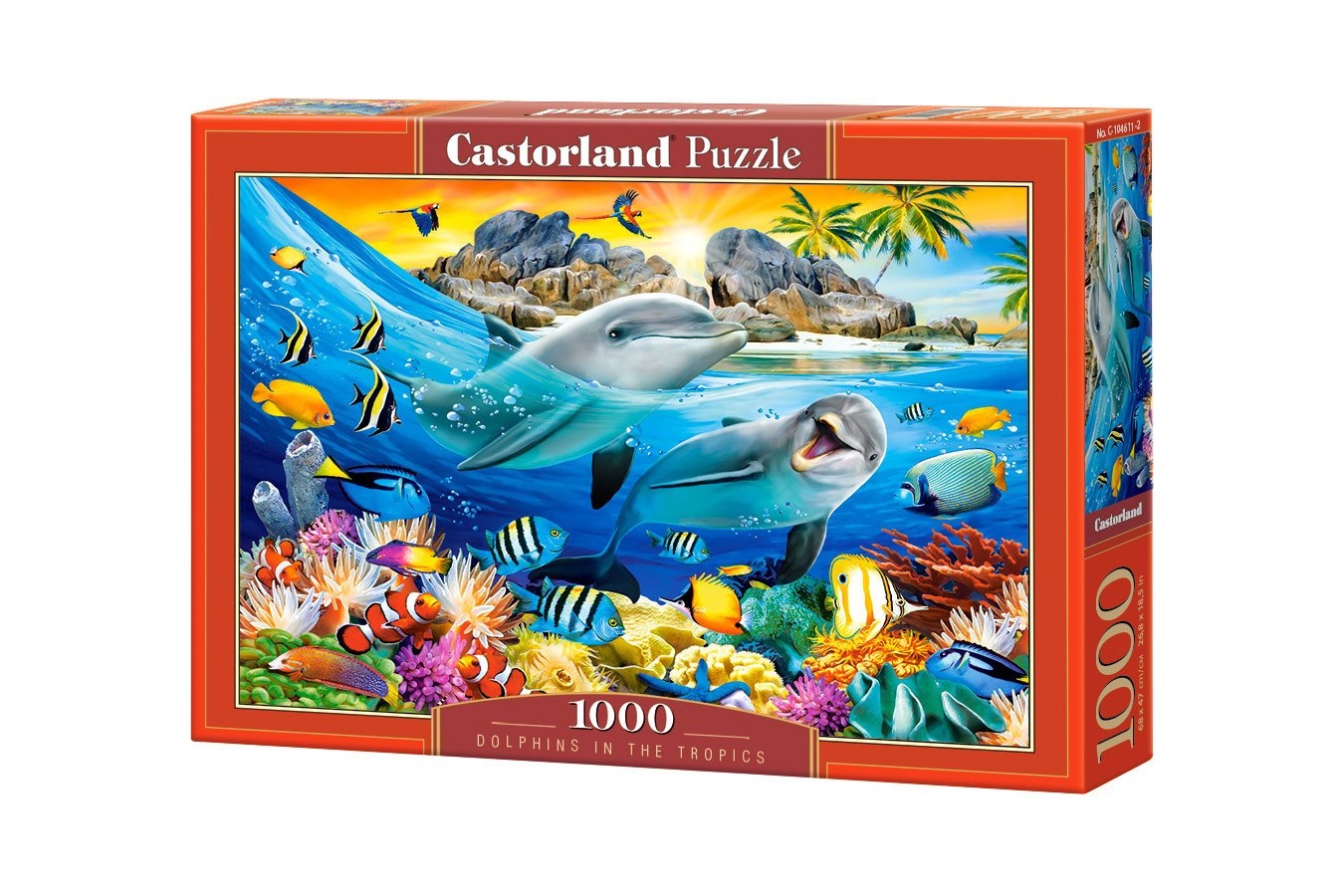 Puzzle 1000 piese - Dolphins in the Tropics (Castorland-104611)