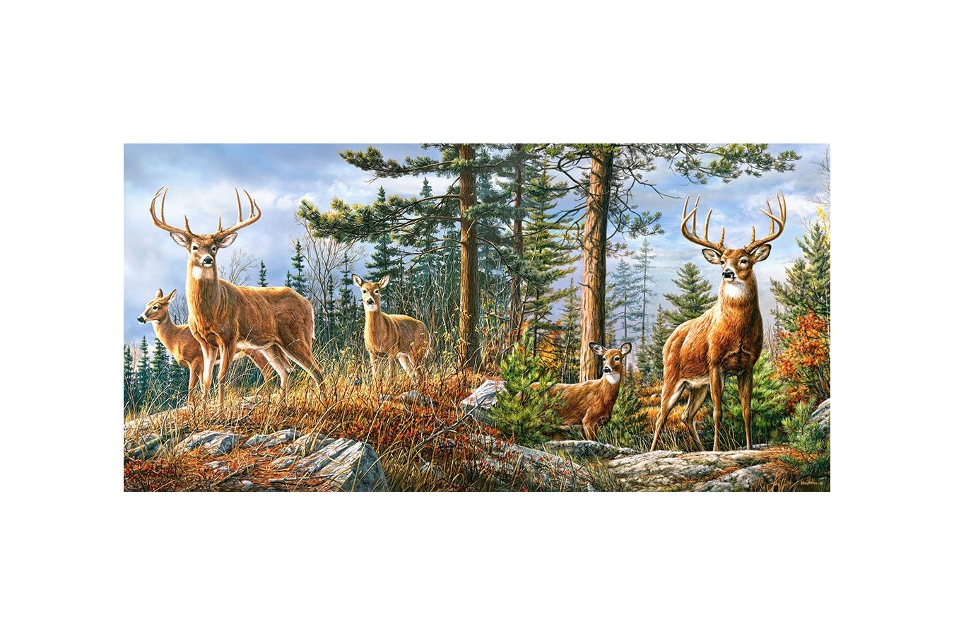 Puzzle 4000 piese - Royal Deer Family (Castorland-400317)