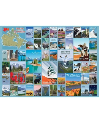 Puzzle 1000 piese - National Parks and Reserves of Canada (Cobble-Hill-80310)