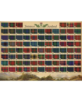 Puzzle 1000 piese - Tartans of Scotland (Cobble-Hill-80324)