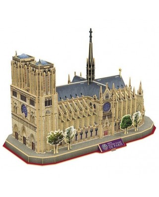 Puzzle 3D cu 128 piese - Notre-Dame de Paris (Cubic-Fun-DS0986H)
