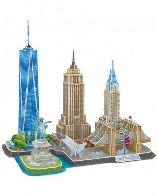 Puzzle 3D cu 123 piese - New York - Difficulty 4/8 (Cubic-Fun-MC255h)