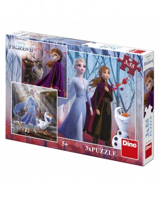Puzzle 3x55 piese - Frozen 2 (Dino-33533)
