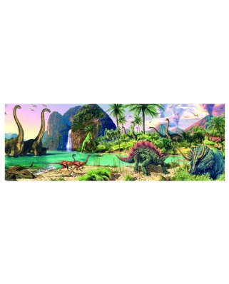 Puzzle 150 piese panoramic - Dinosaurs (Dino-39330)