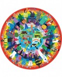 Puzzle 500 piese rotund - Rainbow Heroes in aid of Samaritans (Gibsons-G3701)
