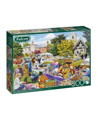 Puzzle 500 piese - Village Church Car Boot Sale (Jumbo-11301)
