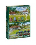 Puzzle 2x1.000 piese - The Village Sporting Greens (Jumbo-11309)