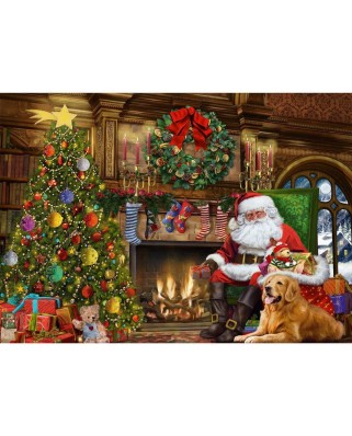 Puzzle 500 piese - Santa by the Fireplace (Jumbo-11311)