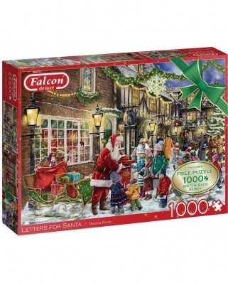 Puzzle 2x1.000 piese - Letters for Santa (Jumbo-11343)