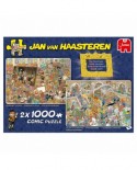Puzzle 2x1.000 piese - Jan Van Haasteren: A Trip to the Museum (Jumbo-20032)