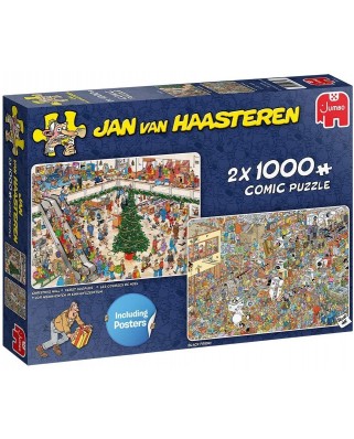 Puzzle 2x1.000 piese - Jan Van Haasteren: Holiday Shopping (Jumbo-20033)
