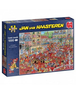 Puzzle 1000 piese - Jan Van Haasteren: La Tomatina (Jumbo-20043)
