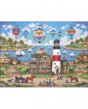 Puzzle 550 piese - Balloons Over the Bay (Master-Pieces-32049)