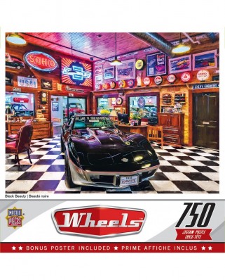 Puzzle 750 piese - Wheels Black Beauty (Master-Pieces-32082)
