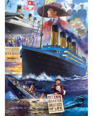 Puzzle 1000 piese - Titanic Collage (Master-Pieces-60344)