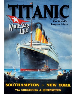 Puzzle 1000 piese - Titanic White Star Line (Master-Pieces-60348)