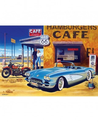Puzzle 1000 piese - Route 66 Cafe (Master-Pieces-71517)