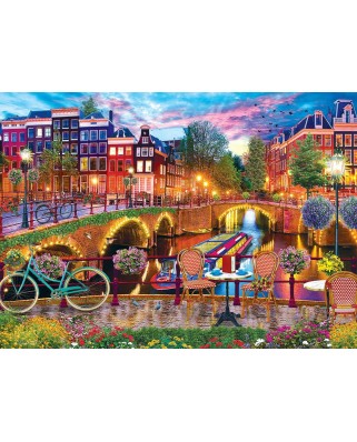Puzzle 1000 piese - Amsterdam Lights (Master-Pieces-71926)