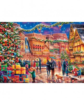 Puzzle 1000 piese - Holiday Village Square (Master-Pieces-71983)