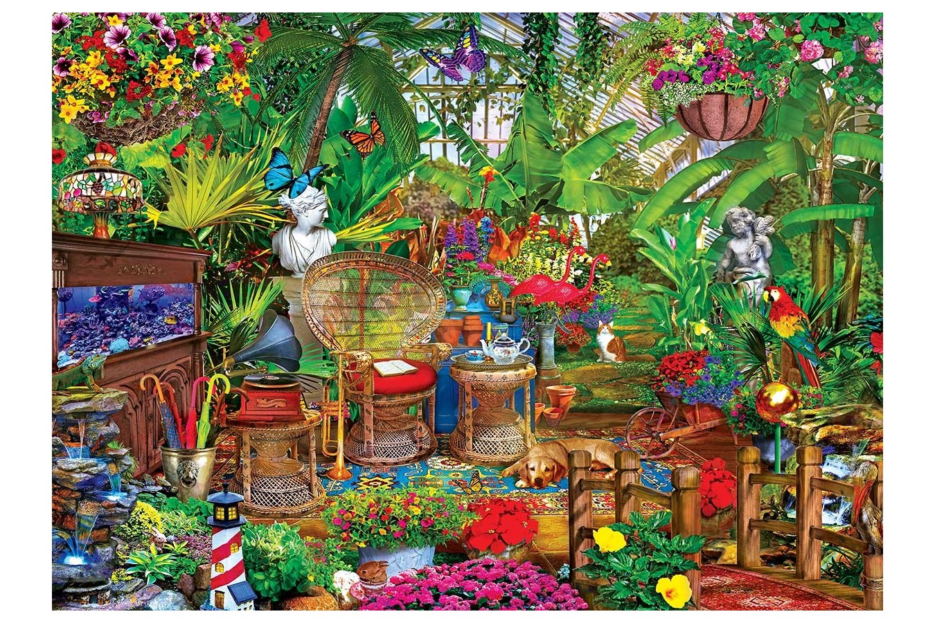Puzzle 1000 piese - Garden Hideway (Master-Pieces-72004)