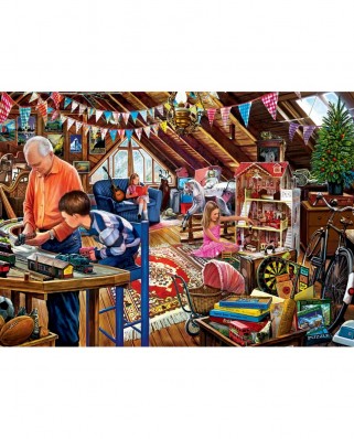 Puzzle 1000 piese - Playtime in the Attic (Master-Pieces-72035)