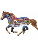 Puzzle 1000 piese contur - Running Horse (Master-Pieces-72039)