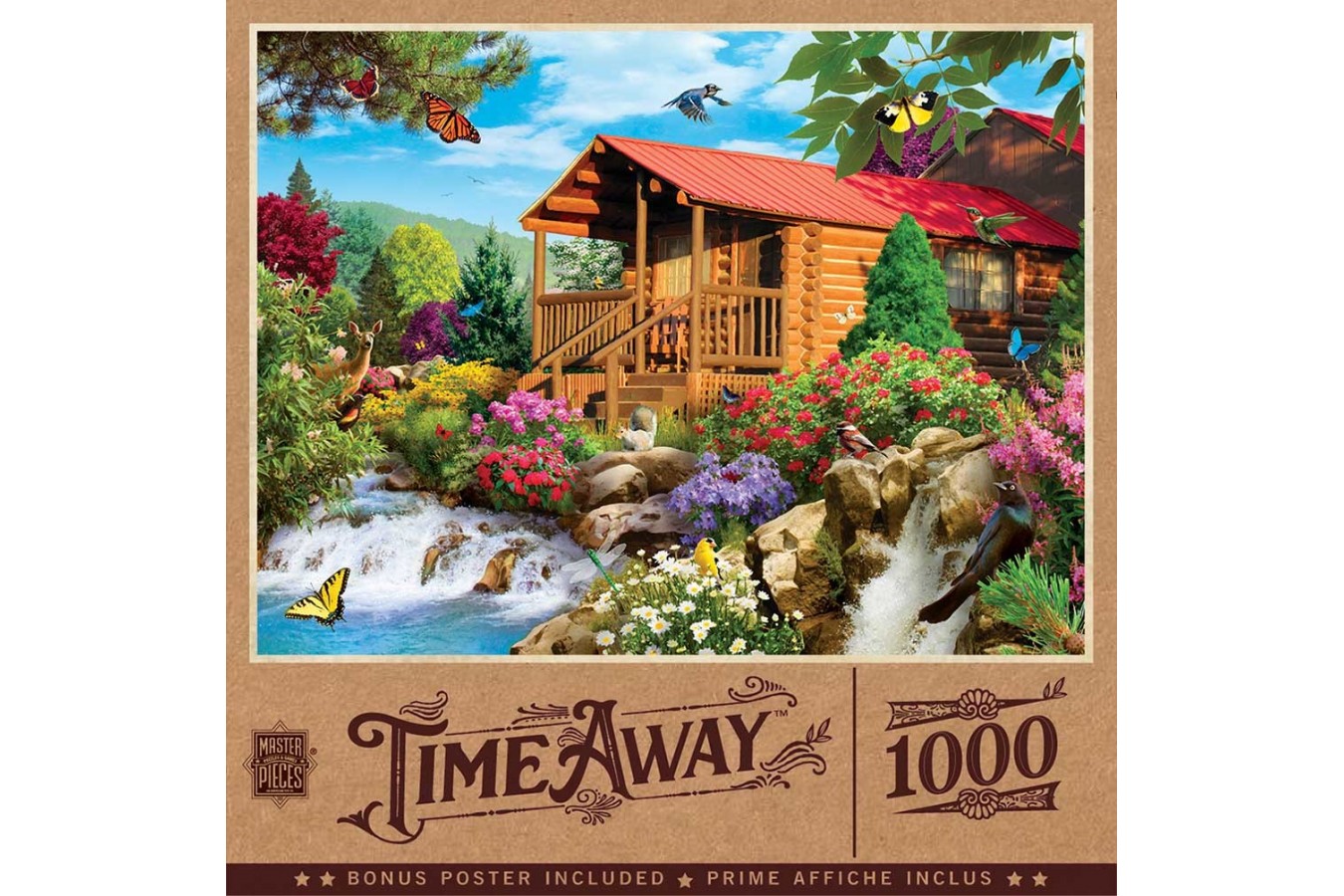Puzzle 1000 piese - Cascading Cabin (Master-Pieces-72041)