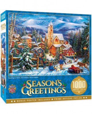 Puzzle 1000 piese - Sledding to Home (Master-Pieces-72178)