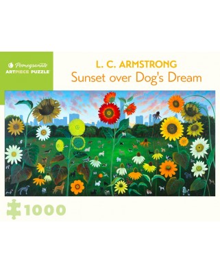 Puzzle 1000 piese - L. C. Armstrong: Sunset over Dog's Dream (Pomegranate-AA1090)