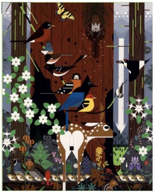 Puzzle 1000 piese - Charley Harper: The Sierra Range (Pomegranate-AA775)