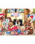 Puzzle 300 piese XXL - Puppies in the Kitchen (Sunsout-36456)