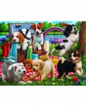 Puzzle 500 piese - Puppies on a Picnic (Sunsout-42968)