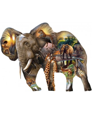 Puzzle 1000 piese XXL contur - Elephant (Sunsout-95769)