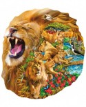 Puzzle 1000 piese contur - Lori Schory: Lion Family (Sunsout-97010)