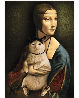 Puzzle 1000 piese - Lady with a Cat (Trefl-10663)
