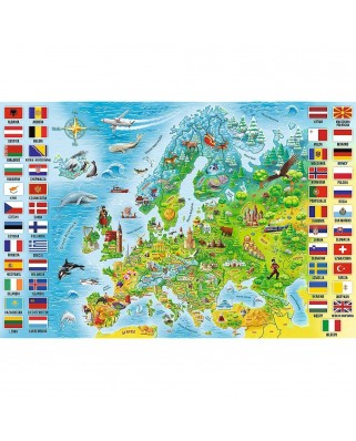 Puzzle 160 piese - Map of Europe (in Polish) (Trefl-15558)