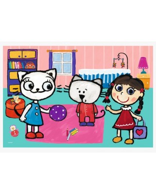 Puzzle 60 piese - Kittykit with friends (Trefl-17343)