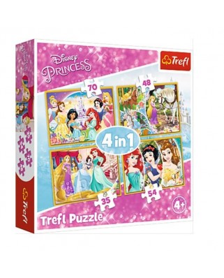 Puzzle 35/48/54/70 piese - Happy Day of Princesses (Trefl-34309)