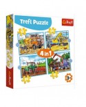 Puzzle 12/15/20/24 piese - Large Construction Machines (Trefl-34353)