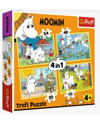 Puzzle 35/48/54/70 piese - Moomin happy day (Trefl-34368)