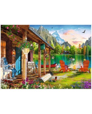 Puzzle 500 piese - Cabin in the Mountains (Trefl-37408)