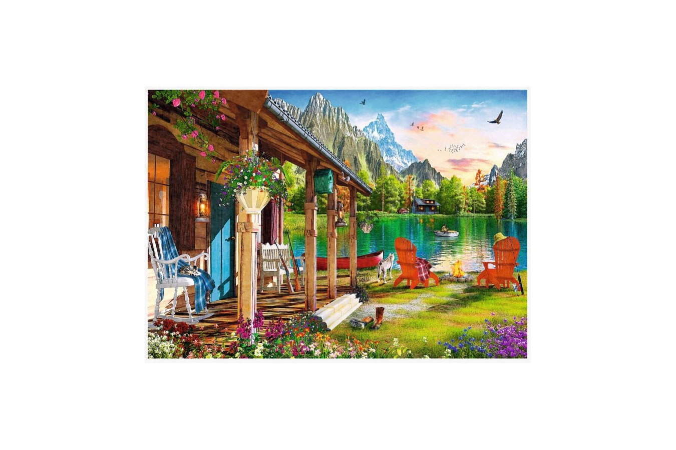 Characteristic slot Precondition Puzzle 500 piese - Cabin in the Mountains (Trefl-37408) | We ❤ Puzzle