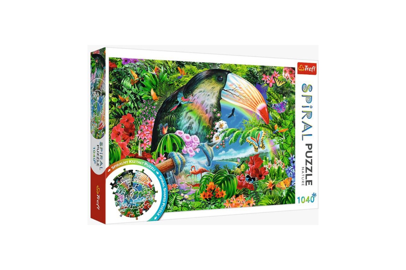 Puzzle 1000 piese - Spiral Puzzles - Tropical Animals (Trefl-40014)