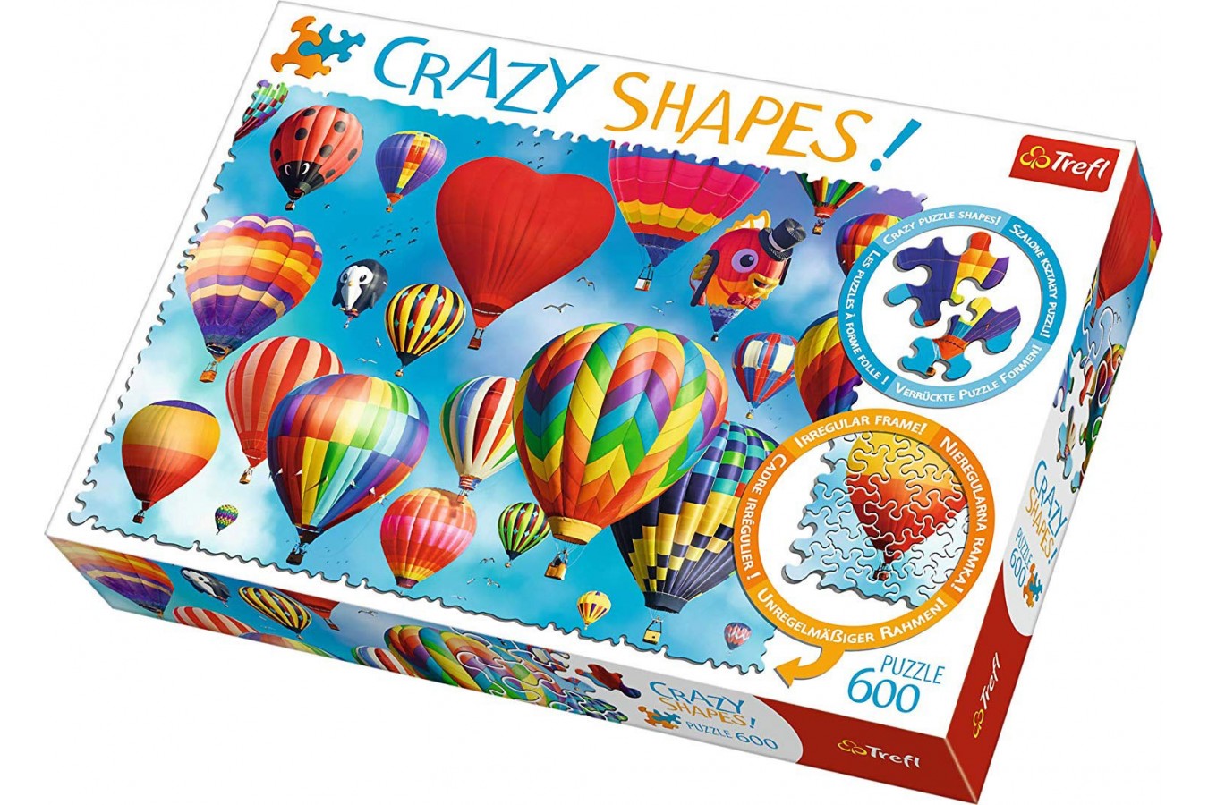 Puzzle Trefl - Crazy Shapes - Colorful Balloons, 600 piese dificile (11112)