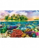 Puzzle Trefl - Crazy Shapes - Tropical Island, 600 piese dificile (11113)
