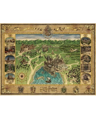 Puzzle 1500 piese - Harta Hogwarts (Ravensburger-16599)