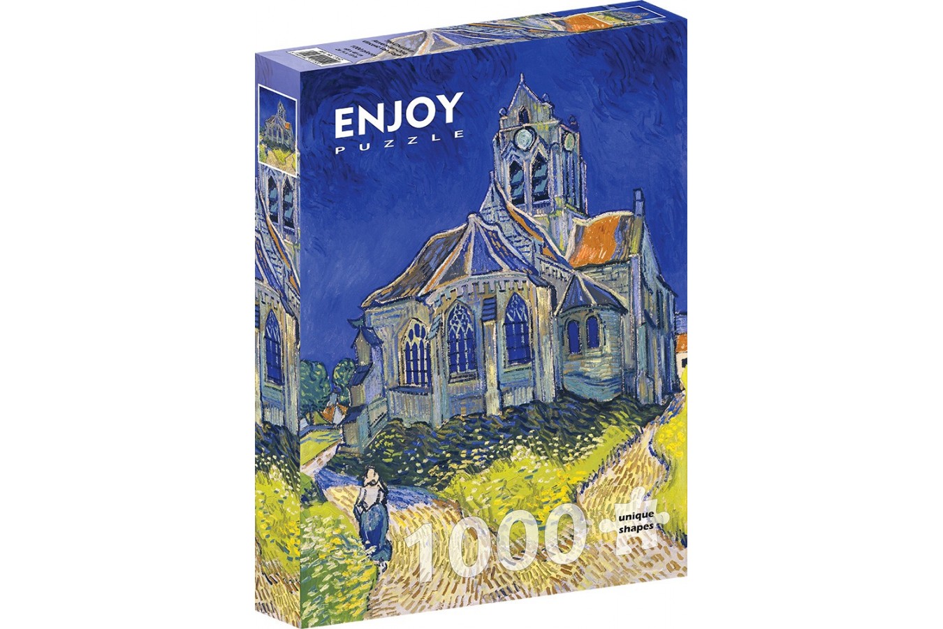 Puzzle 1000 piese Enjoy - Vincent Van Gogh: The Church in Auvers-sur-Oise (Enjoy-1152)