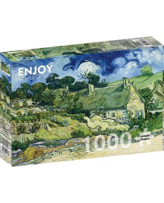 Puzzle 1000 piese Enjoy - Vincent Van Gogh: Thatched Cottages at Cordeville (Enjoy-1173)